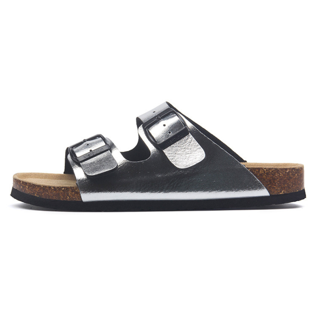 Sandalia Birken Maibulun Cuero – Plata