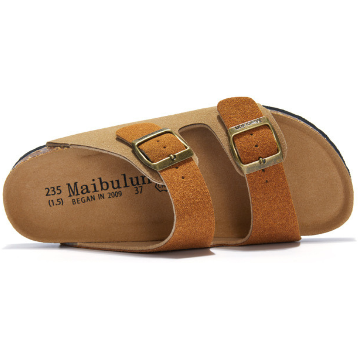 Sandalia Birken Maibulun Gamuza – Marrón Claro y Caramelo