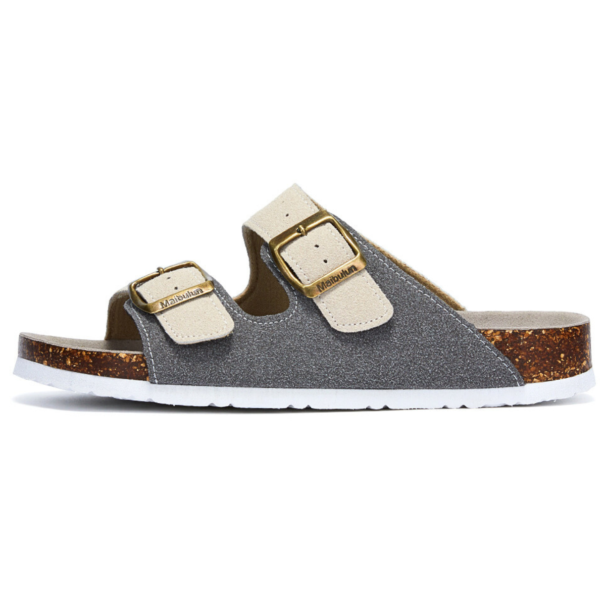 Sandalia Birken MaibulunGamuza – Crema y Gris