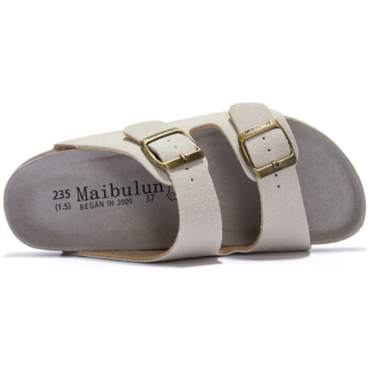 Sandalia Birken Maibulun Gamuza – Crema