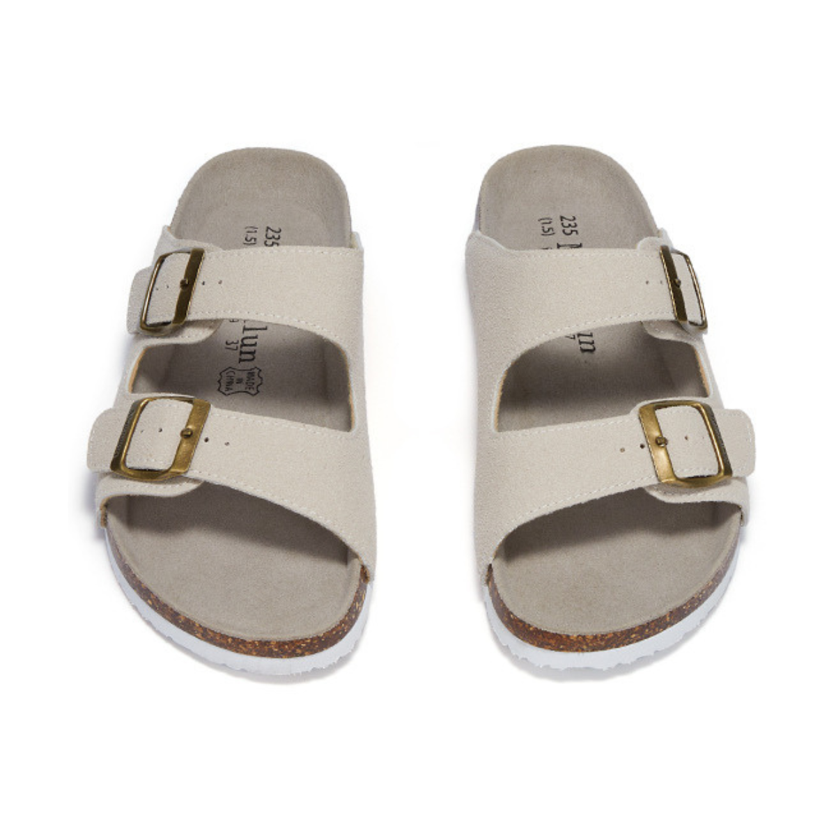 Sandalia Birken Maibulun Gamuza – Crema
