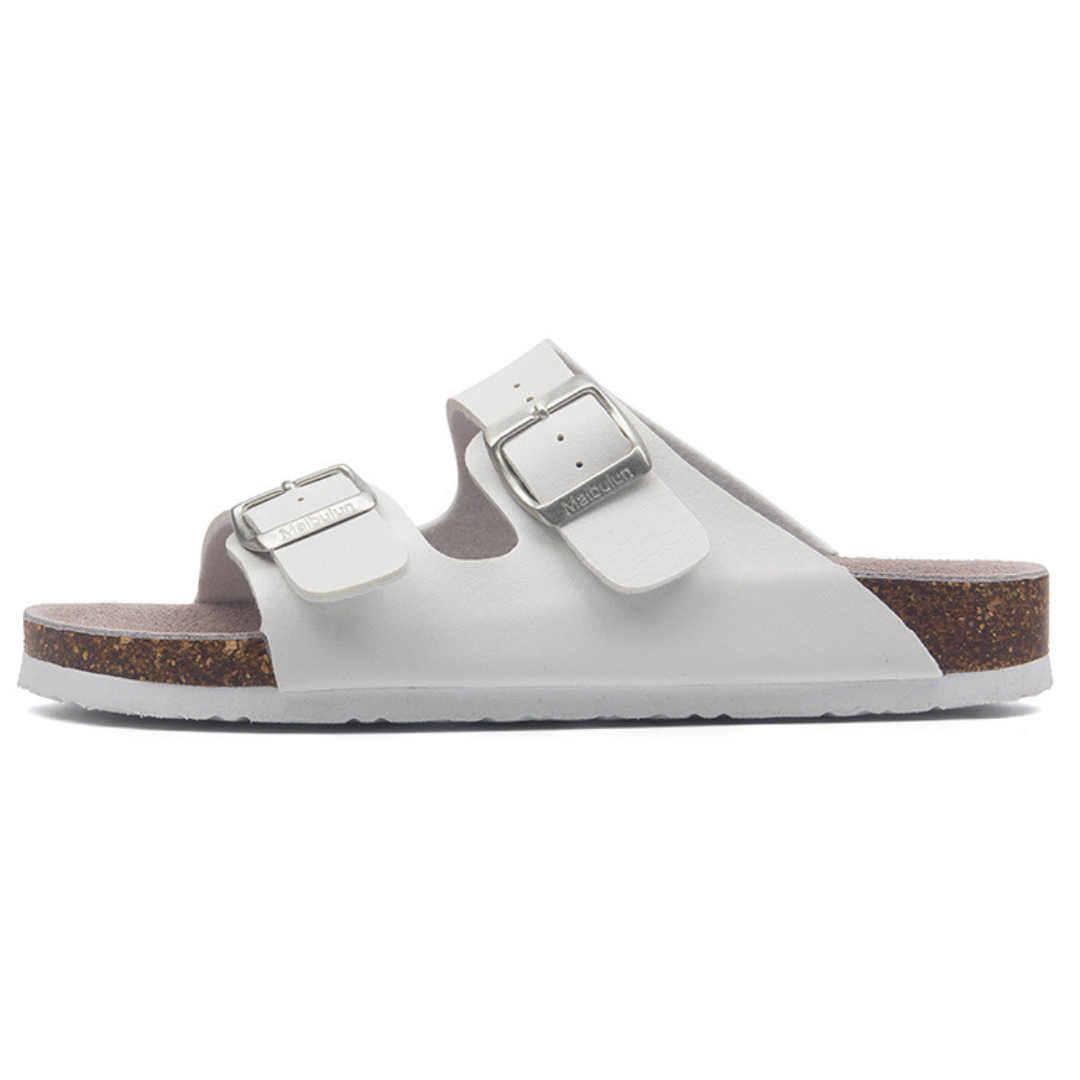 Sandalia Birken Maibulun Cuero – Blanco