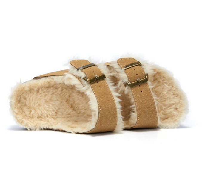 Sandalia Birken Maibulun Fleece – Marrón Claro