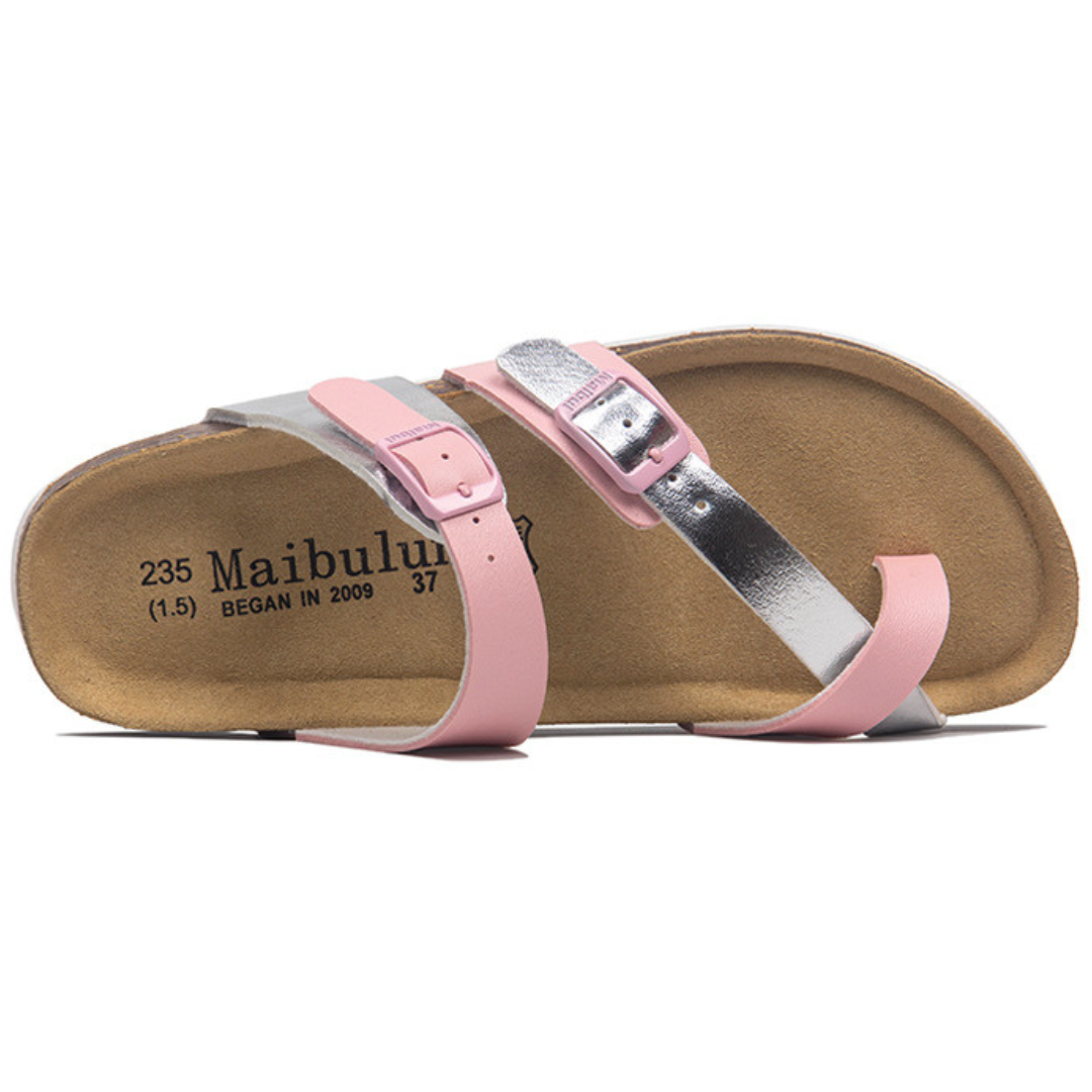 Sandalia Anakena – Rosado y Plata