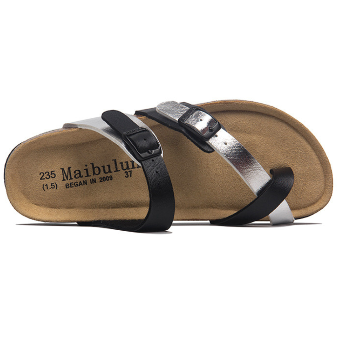 Sandalia Anakena – Negro y Plata