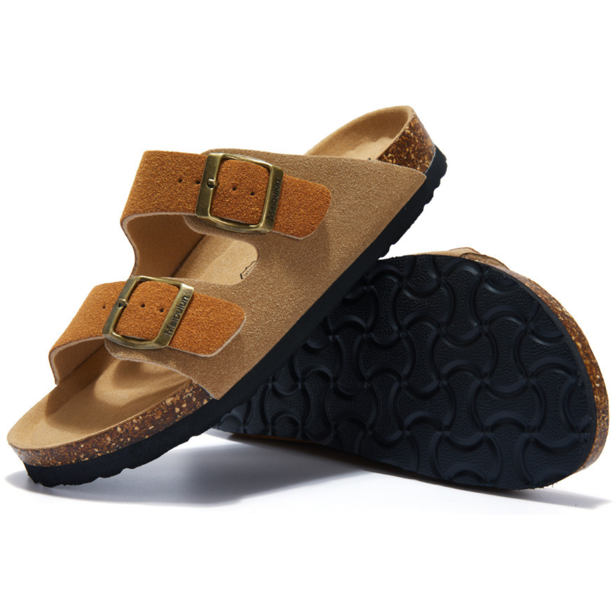 Sandalia Birken Maibulun  Gamuza – Marrón Claro y Caramelo