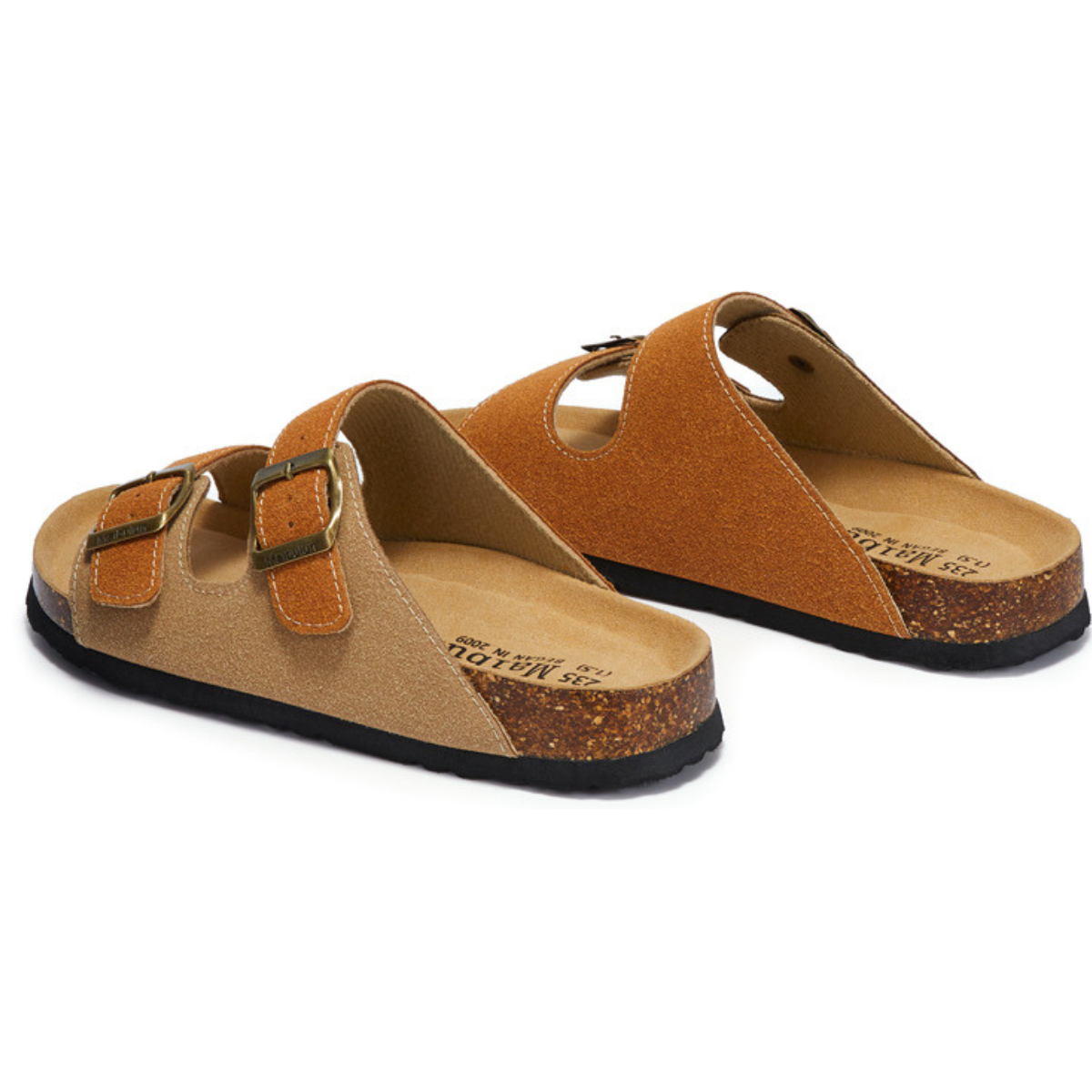 Sandalia Birken Maibulun  Gamuza – Marrón Claro y Caramelo