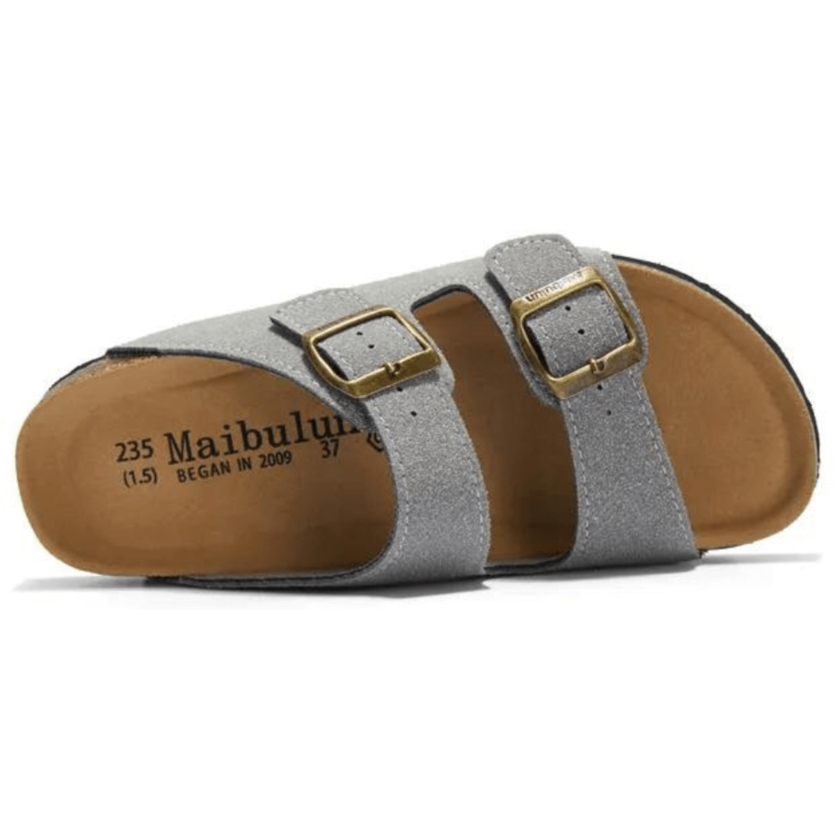 Sandalia Birken Maibulun Gamuza – Gris Claro