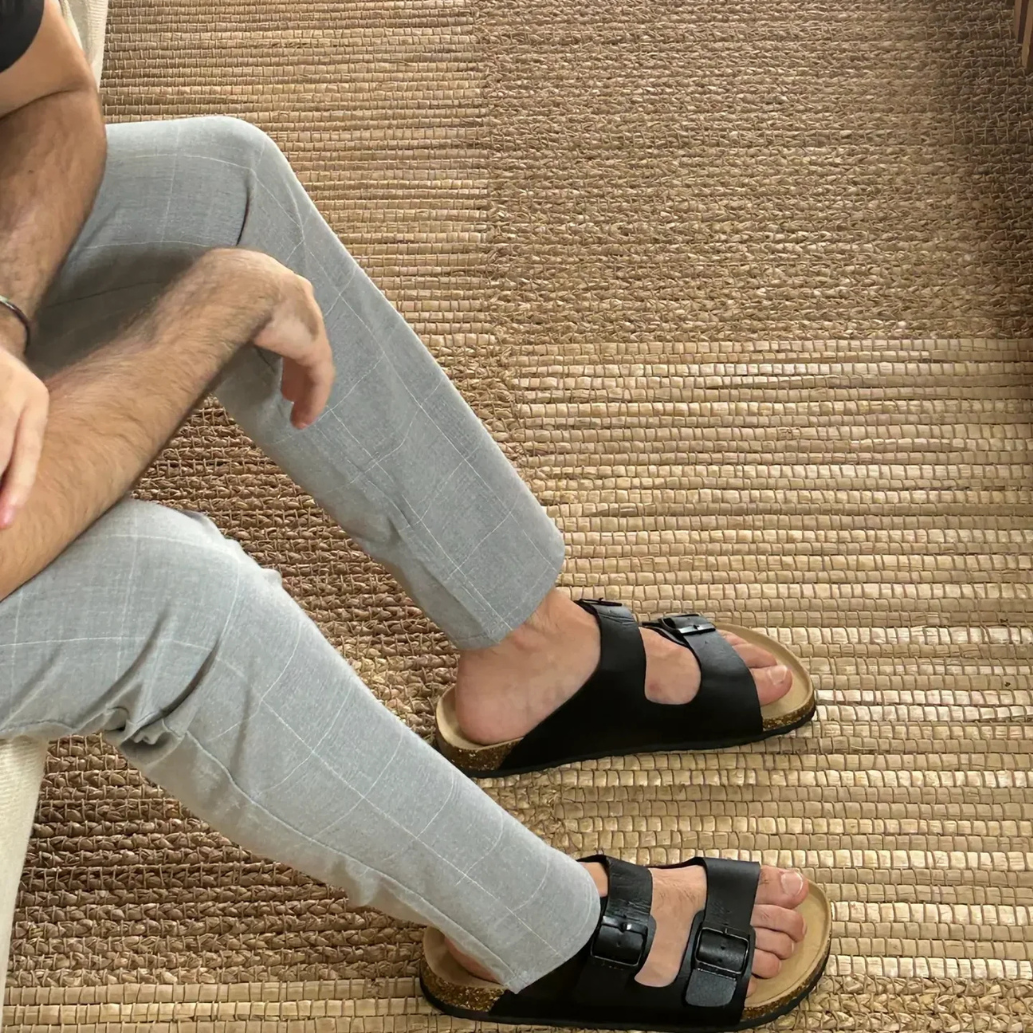 Sandalia Birken Maibulun Cuero – Negro